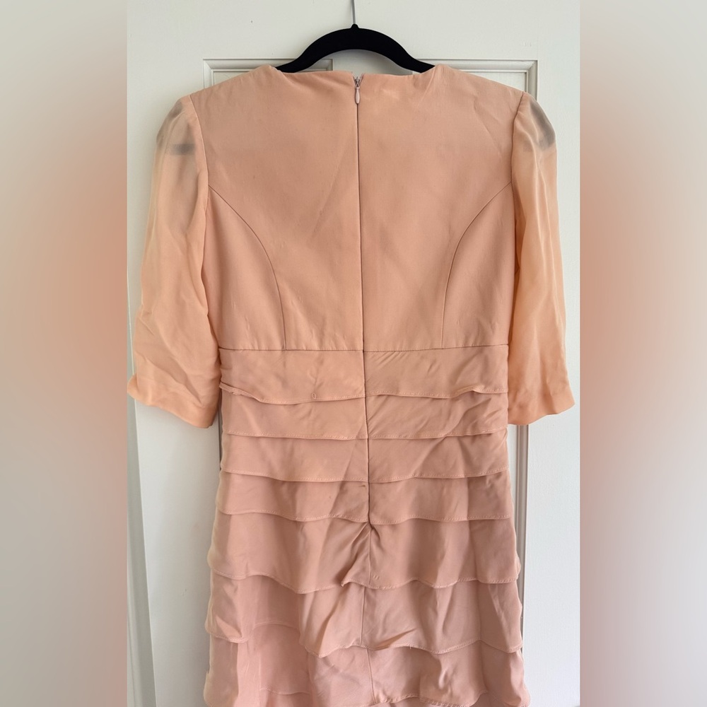 Vintage Tiered Ruffle Pink Women's Dress - Picture 6 of 6